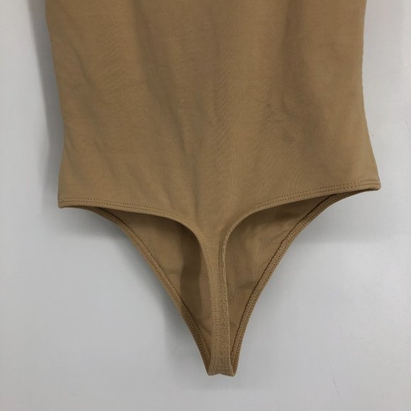 Aritzia Babaton Beige Contour rib square-neck thong bodysuit size XS - Picture 10 of 14